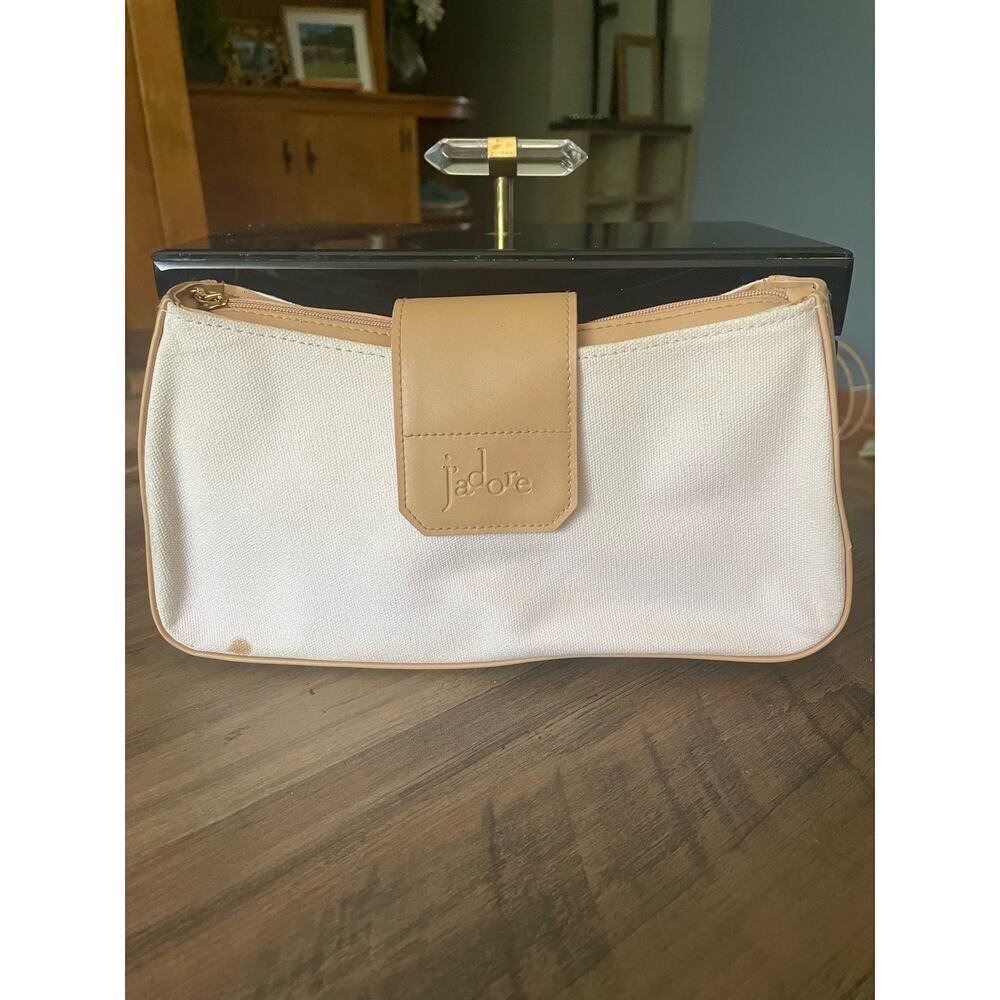 Vintage Christian Dior Parfums Canvas Clutch